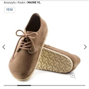 Birkenstock Maine Heritage Lace Up Shoe- Rubber Suede Leather- 39